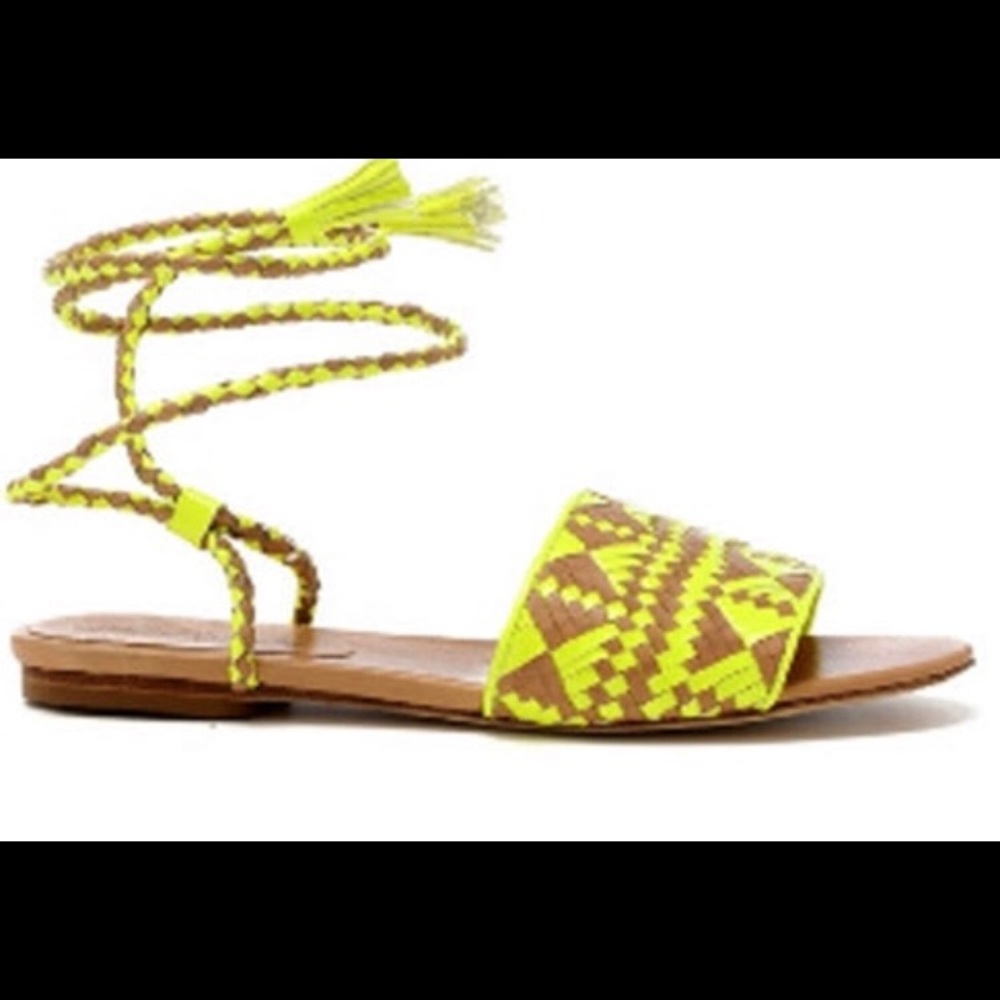 Rebecca Minkoff neon yellow sandals